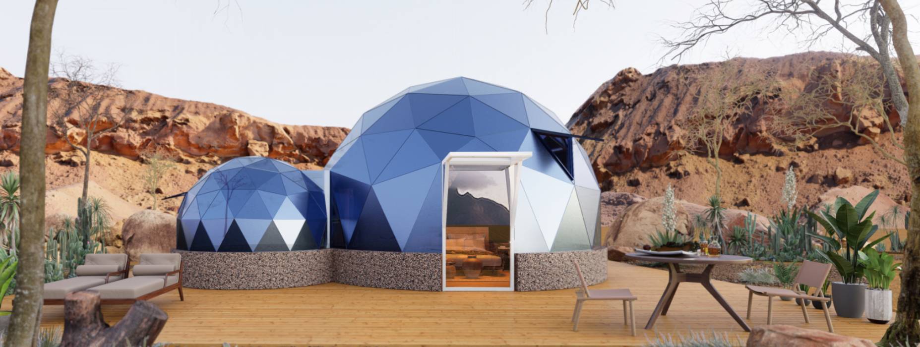 遂川县球形智能光伏玻璃星空房